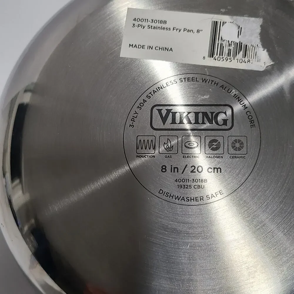 NWT Viking 3 Ply 304 Stainless Steel 8